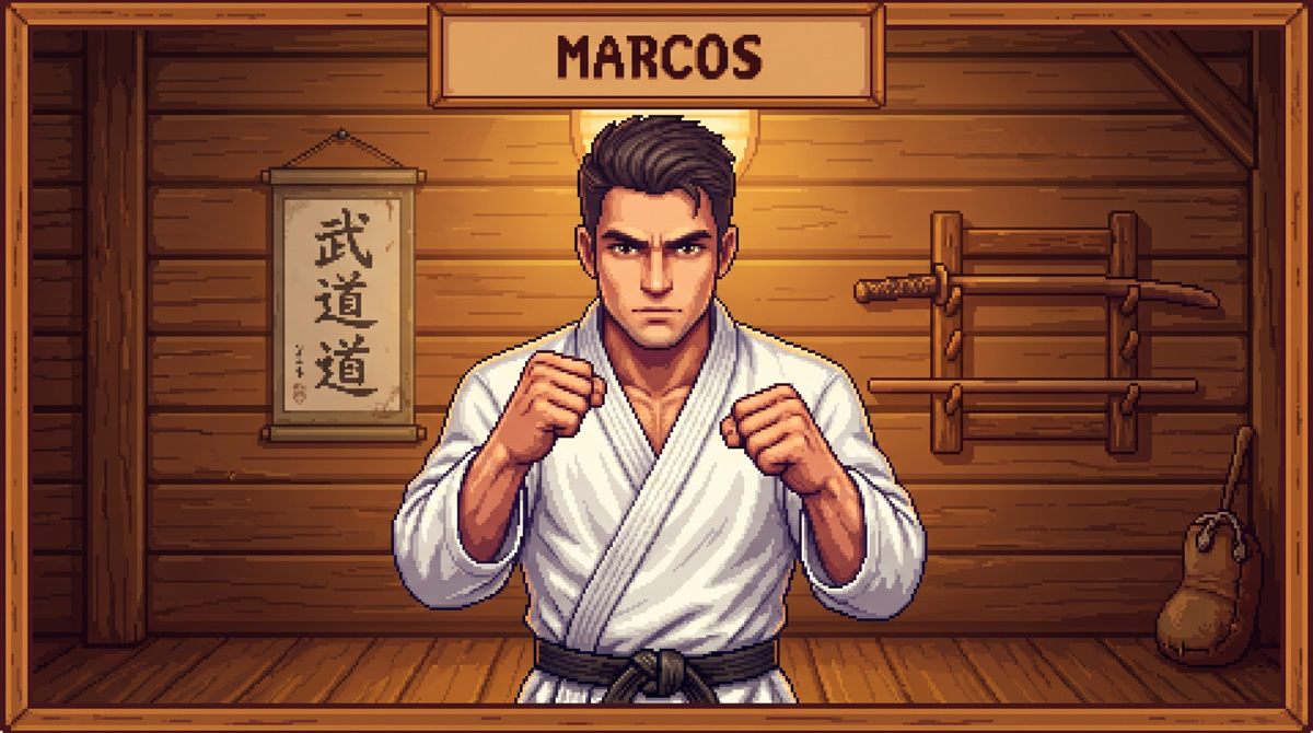 Marcos, parceiro de treino do Victrox